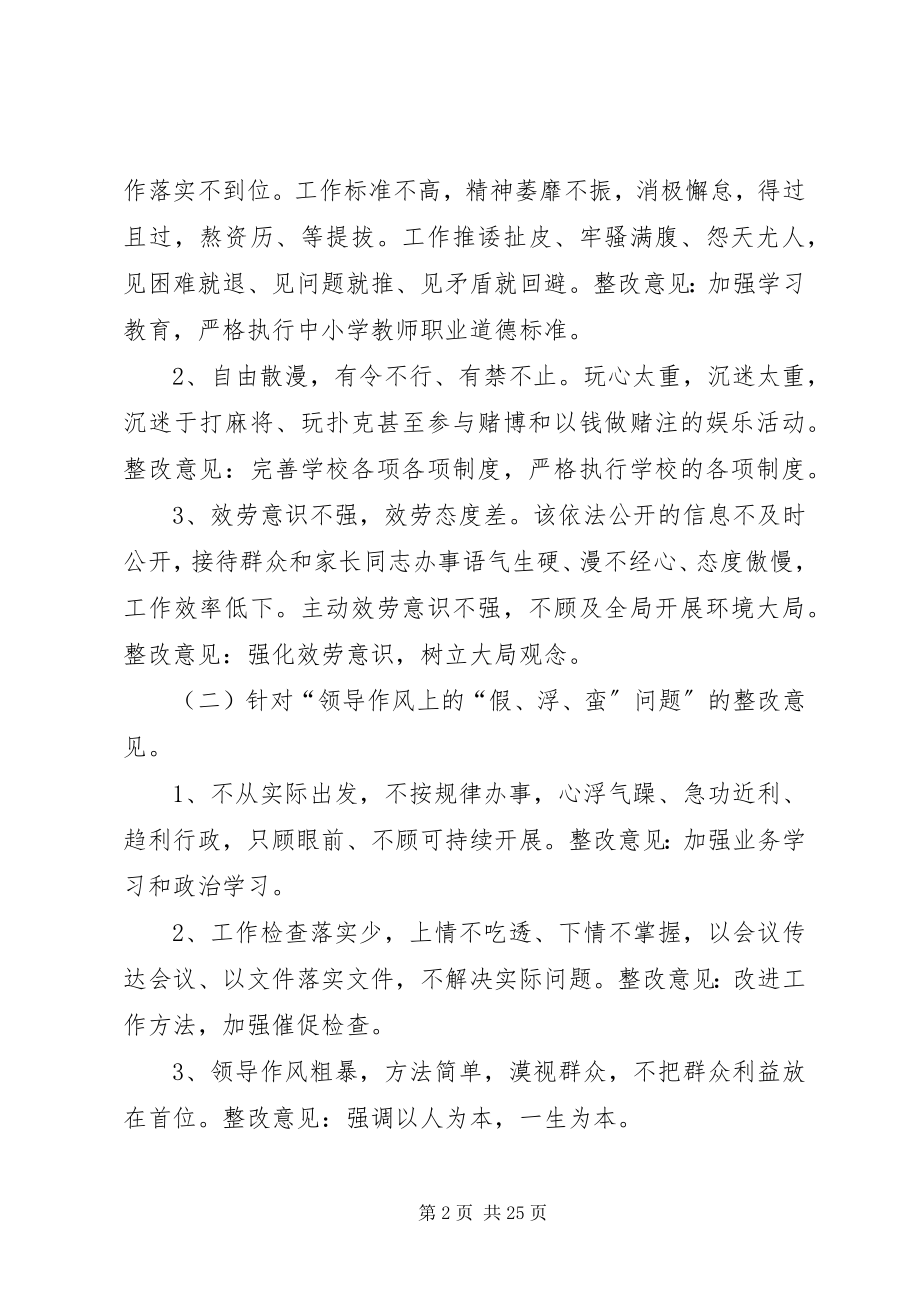 2023年集中整治影响发展环境的干部作风突出问题整改方案.docx_第2页