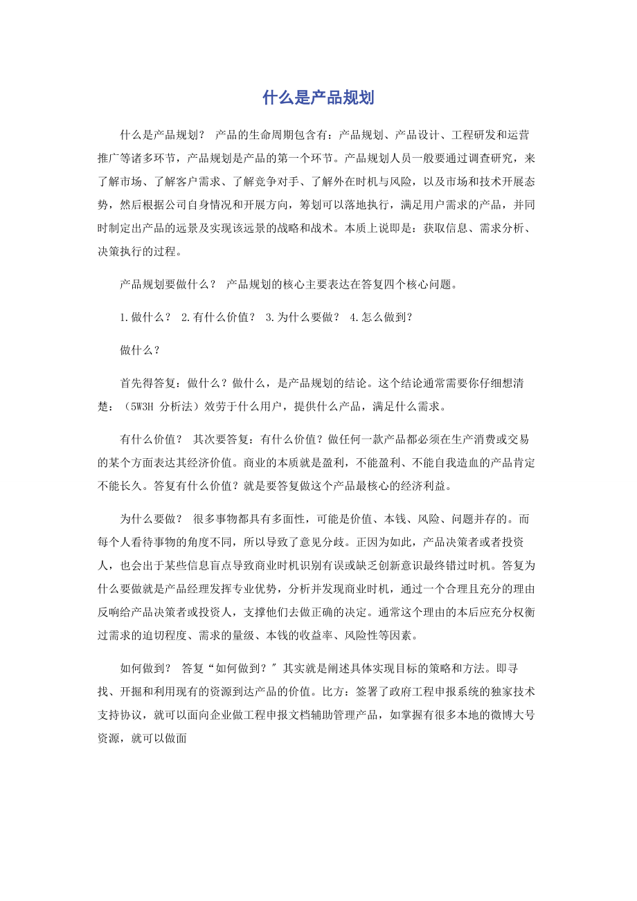 2023年什么是产品规划.docx_第1页