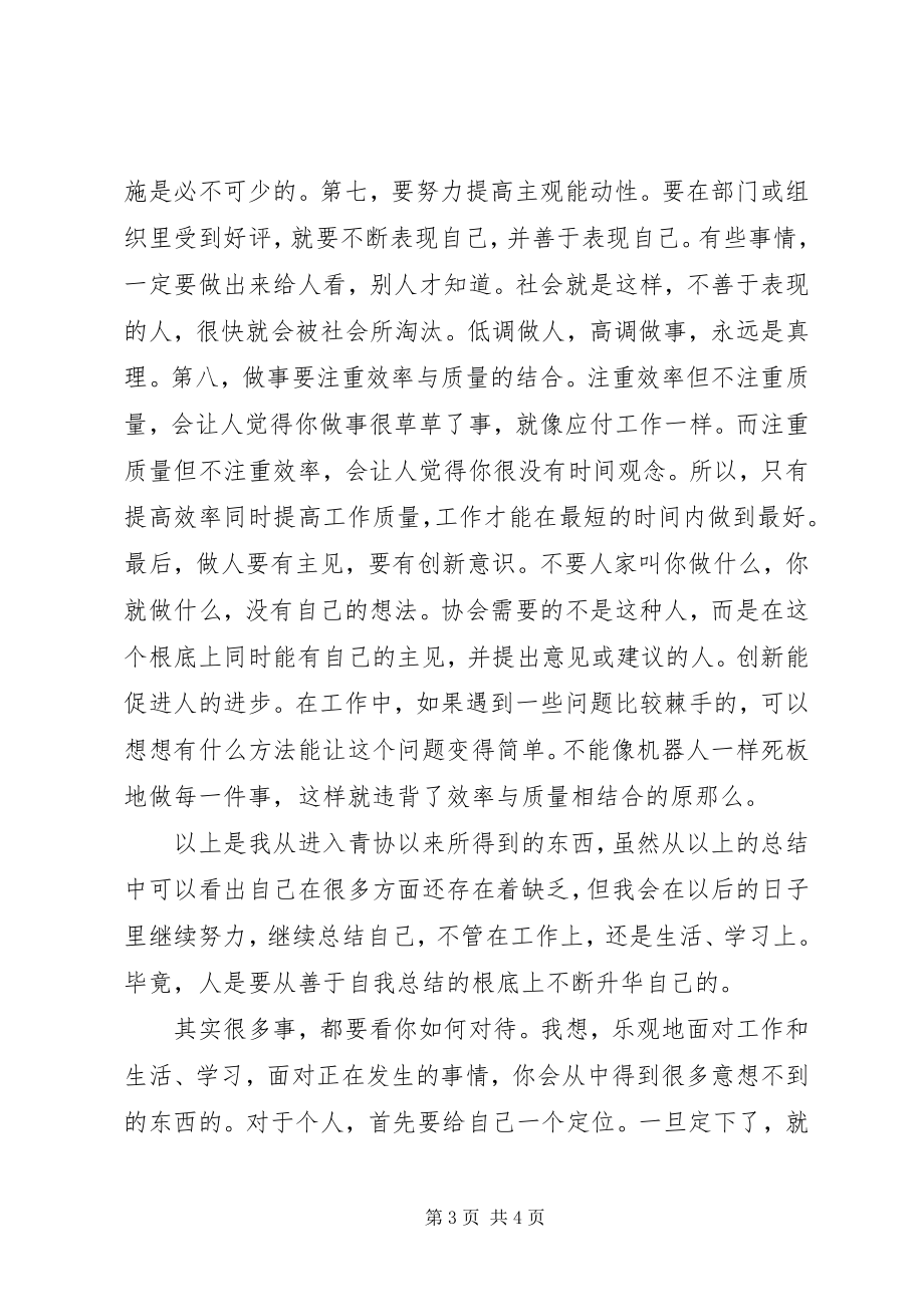 2023年青年志愿者协会副会长工作总结.docx_第3页