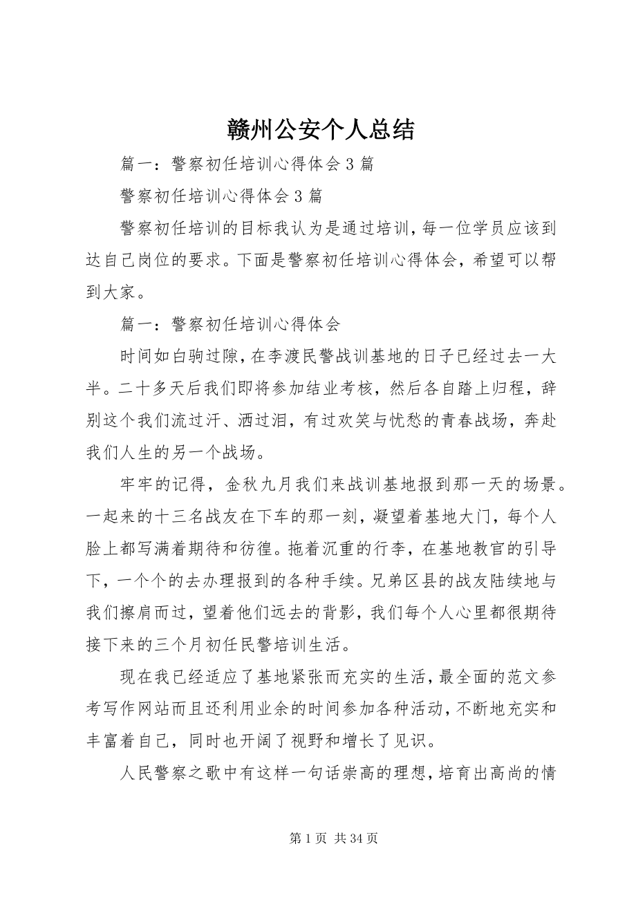 2023年赣州公安个人总结.docx_第1页