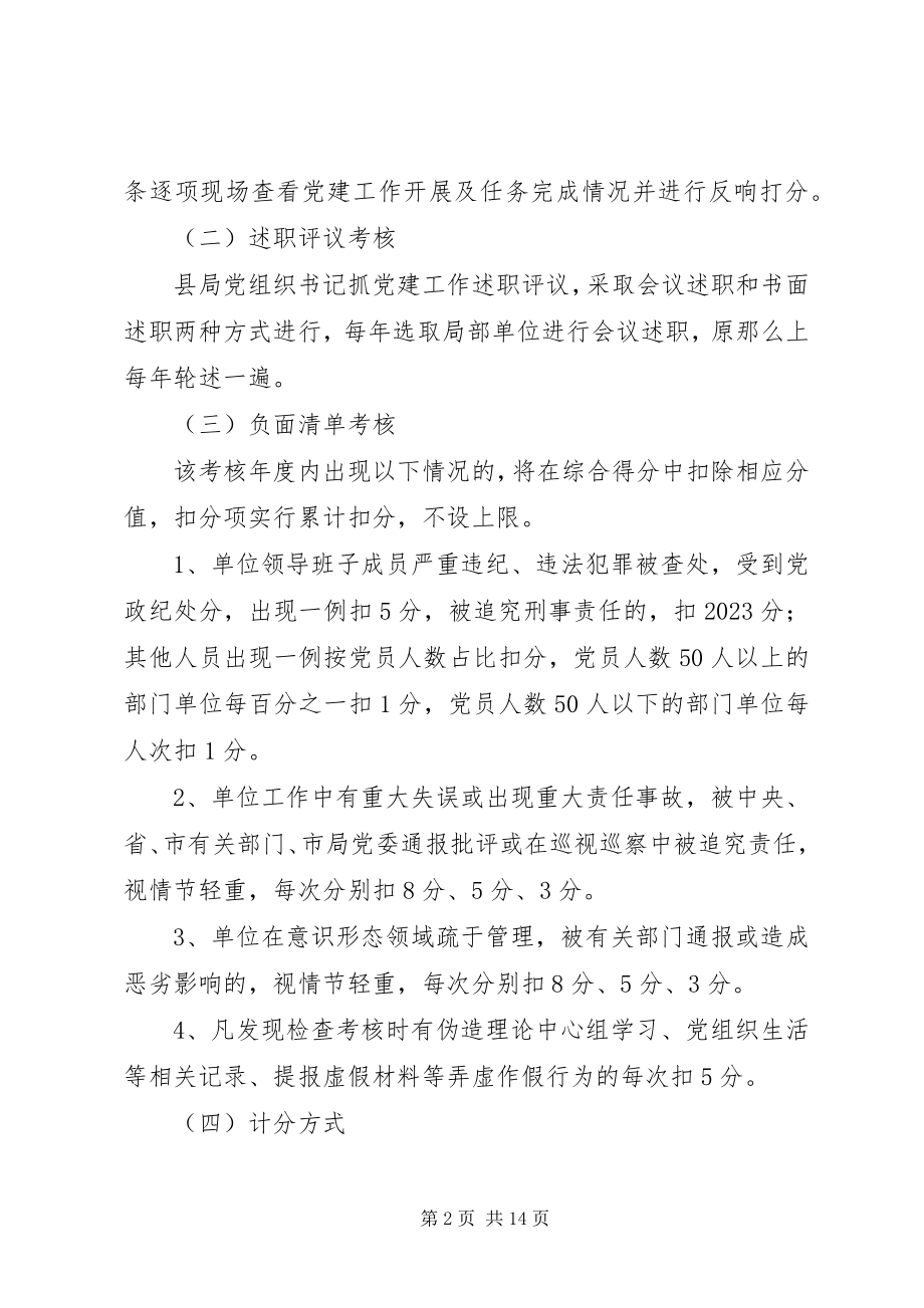 2023年党组织书记党建工作考核办法付评分细则.docx_第2页