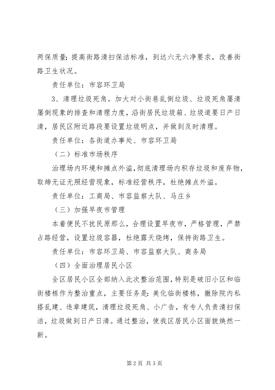 2023年“两个环境”市容环境整治方案新编.docx_第2页