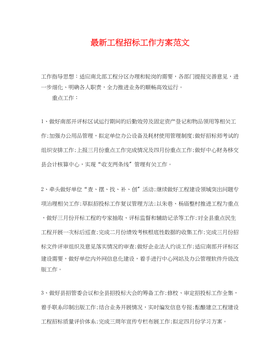 2023年项目招标工作计划.docx_第1页