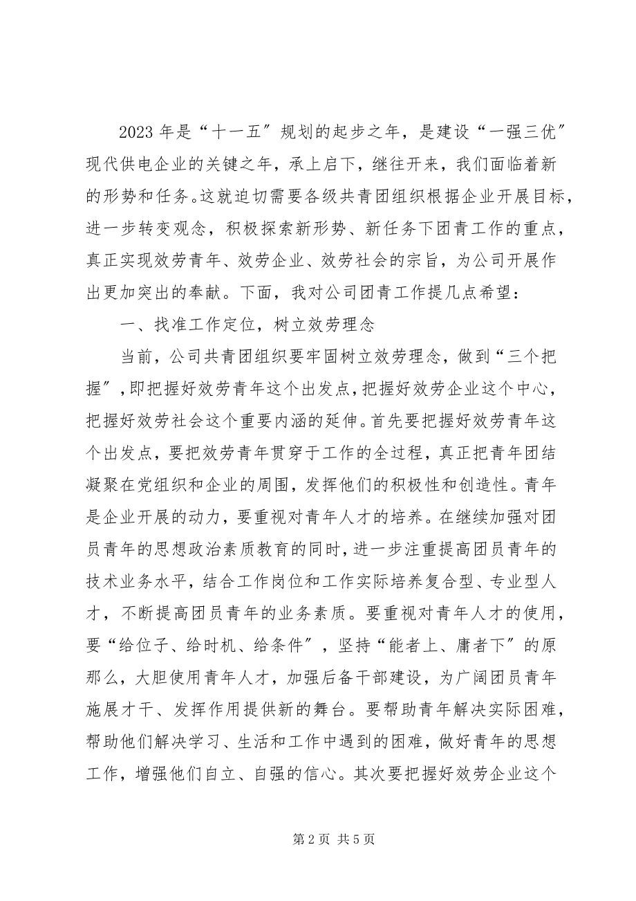 2023年市委领导市供电公司团代会上的致辞.docx_第2页