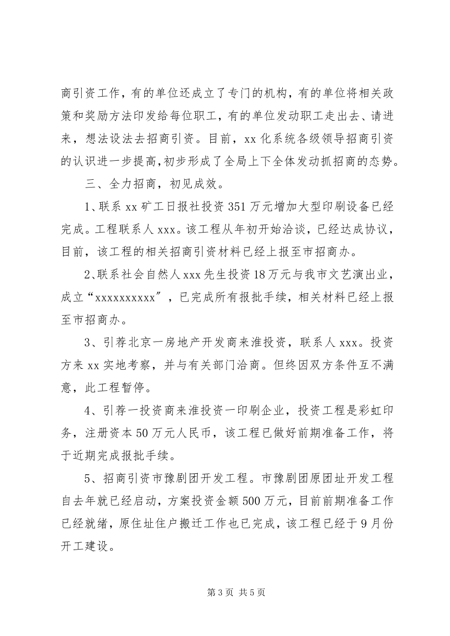 2023年市文化局招商引资工作汇报.docx_第3页