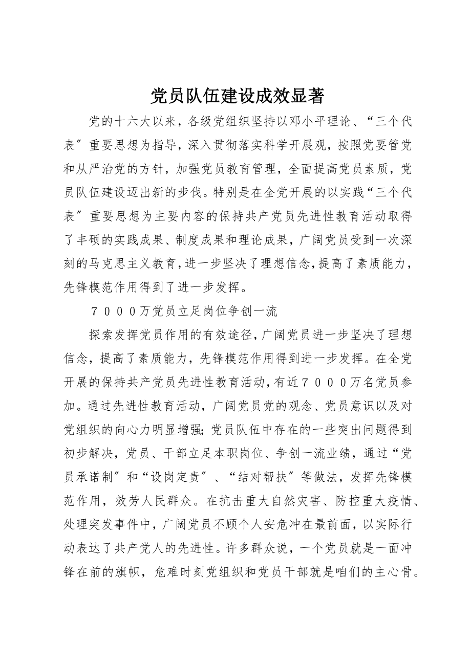 2023年党员队伍建设成效显著.docx_第1页