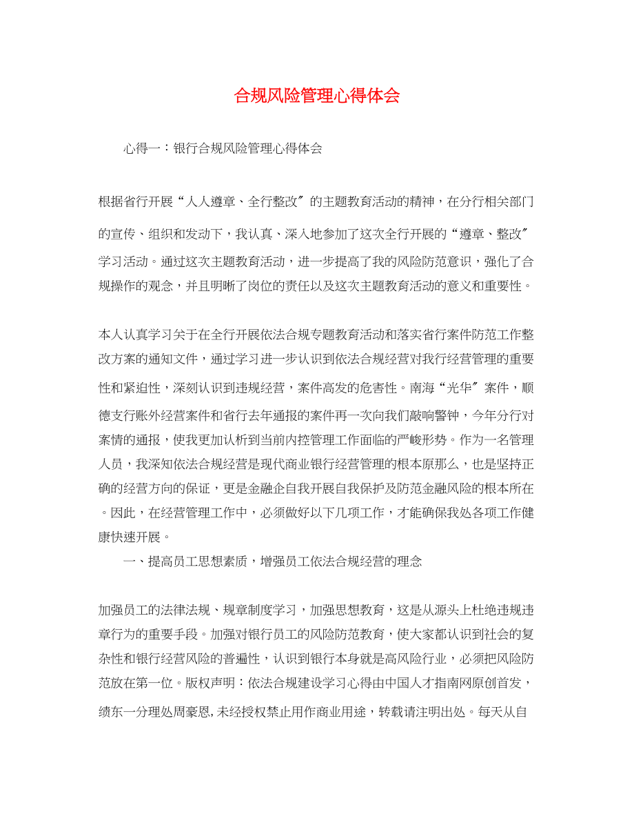 2023年合规风险管理心得体会.docx_第1页