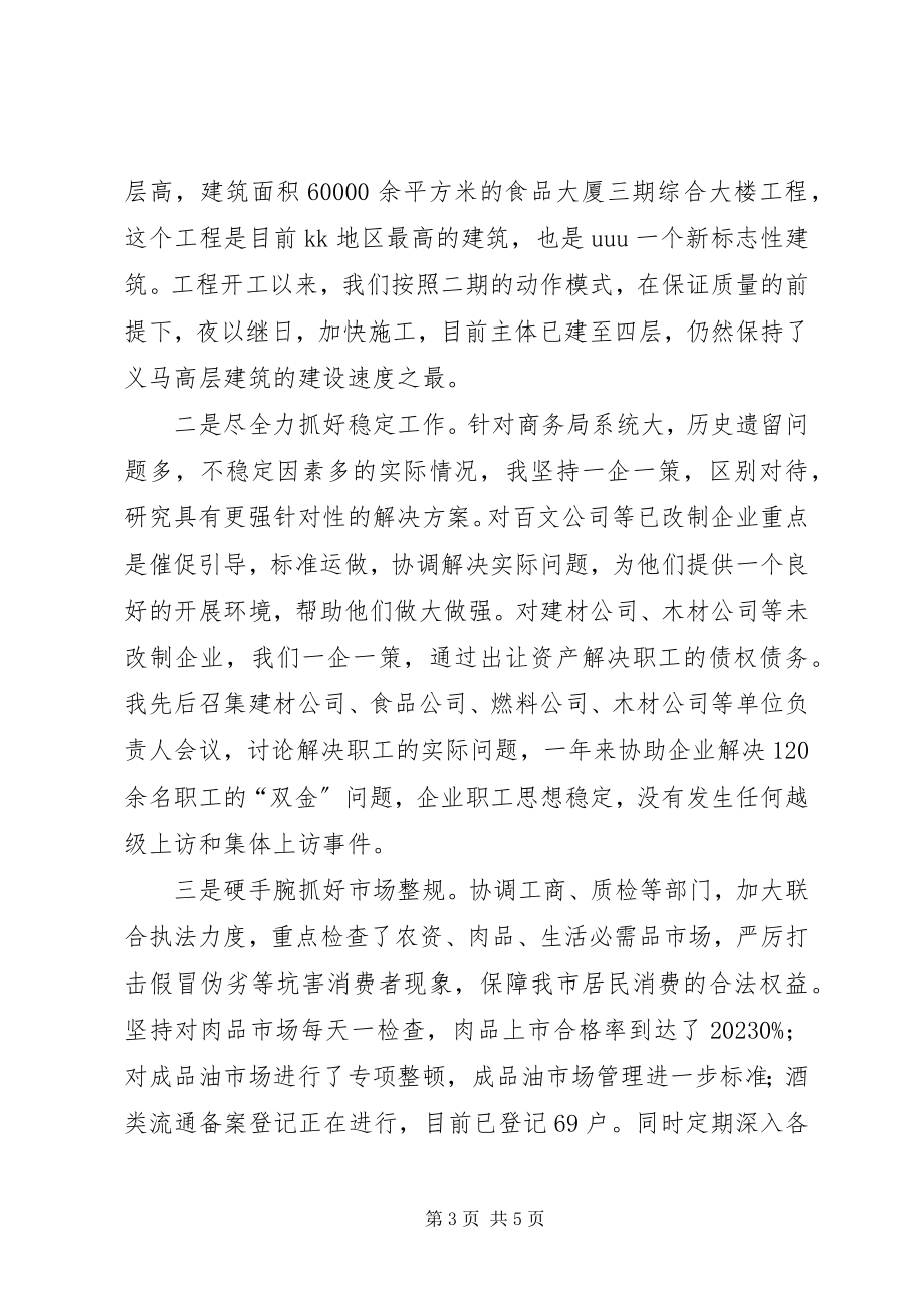 2023年商务局常务副局长个人年终总结优秀.docx_第3页