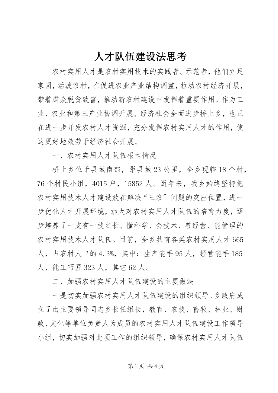 2023年人才队伍建设法思考.docx_第1页