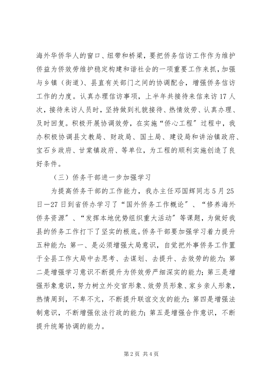 2023年外事办上半年工作总结及下半年工作计划.docx_第2页