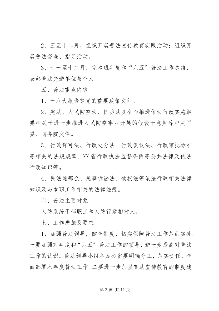 2023年人防办年度普法工作计划2.docx_第2页