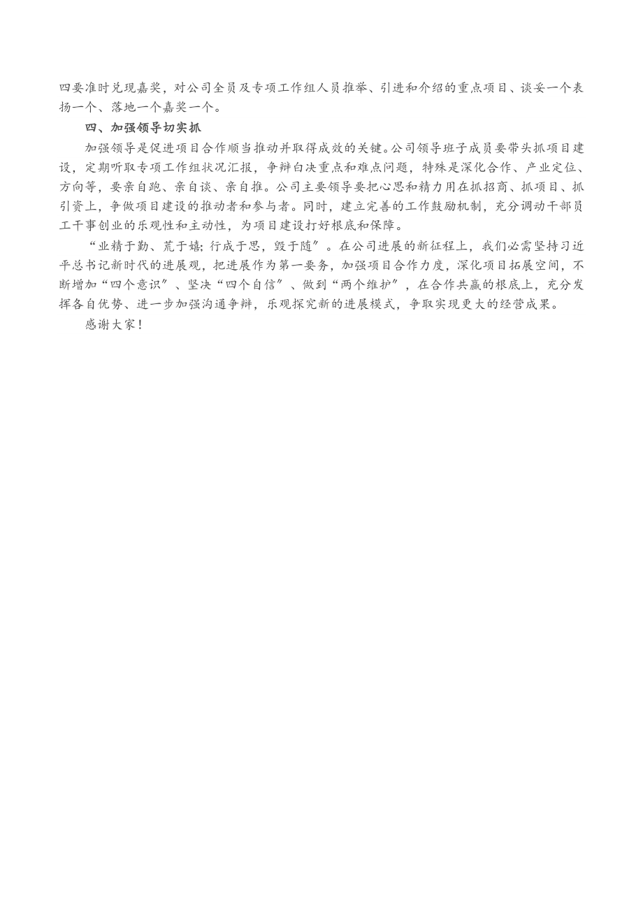 2023年公司总经理在大型项目合作工作推进会上的讲话.doc_第2页