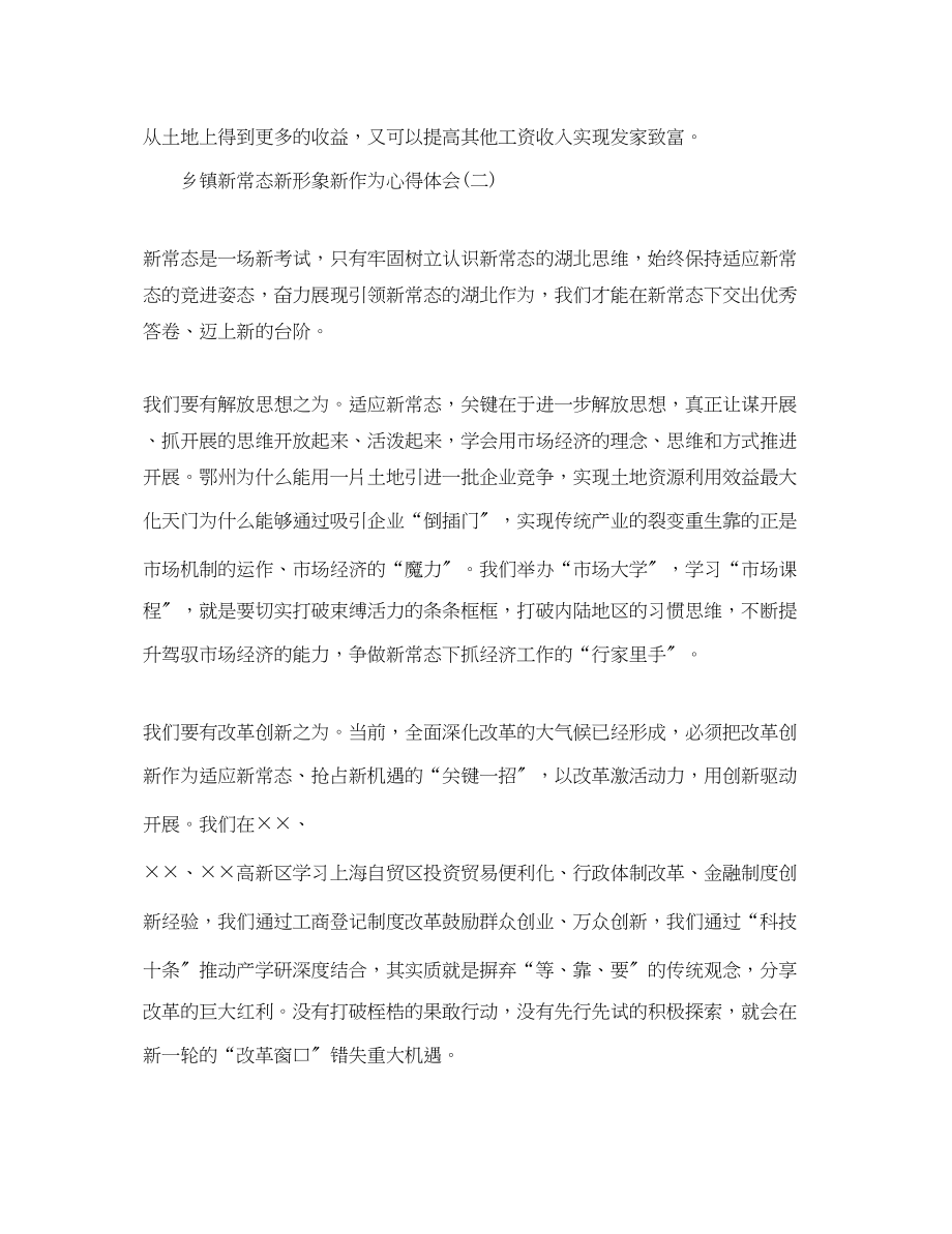 2023年乡镇新常态新形象新作为心得体会范文.docx_第3页