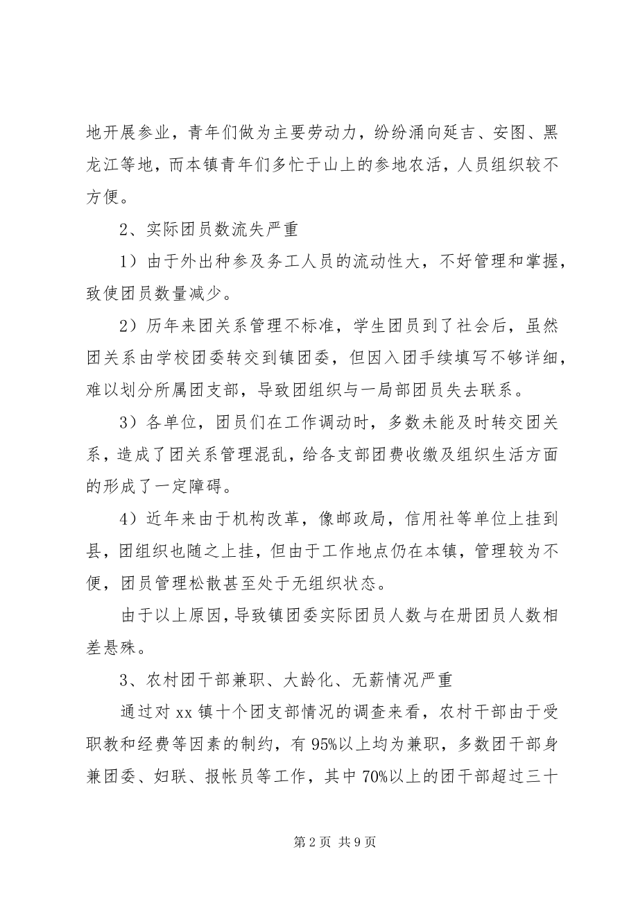 2023年乡镇共青团工作现状调研汇报.docx_第2页