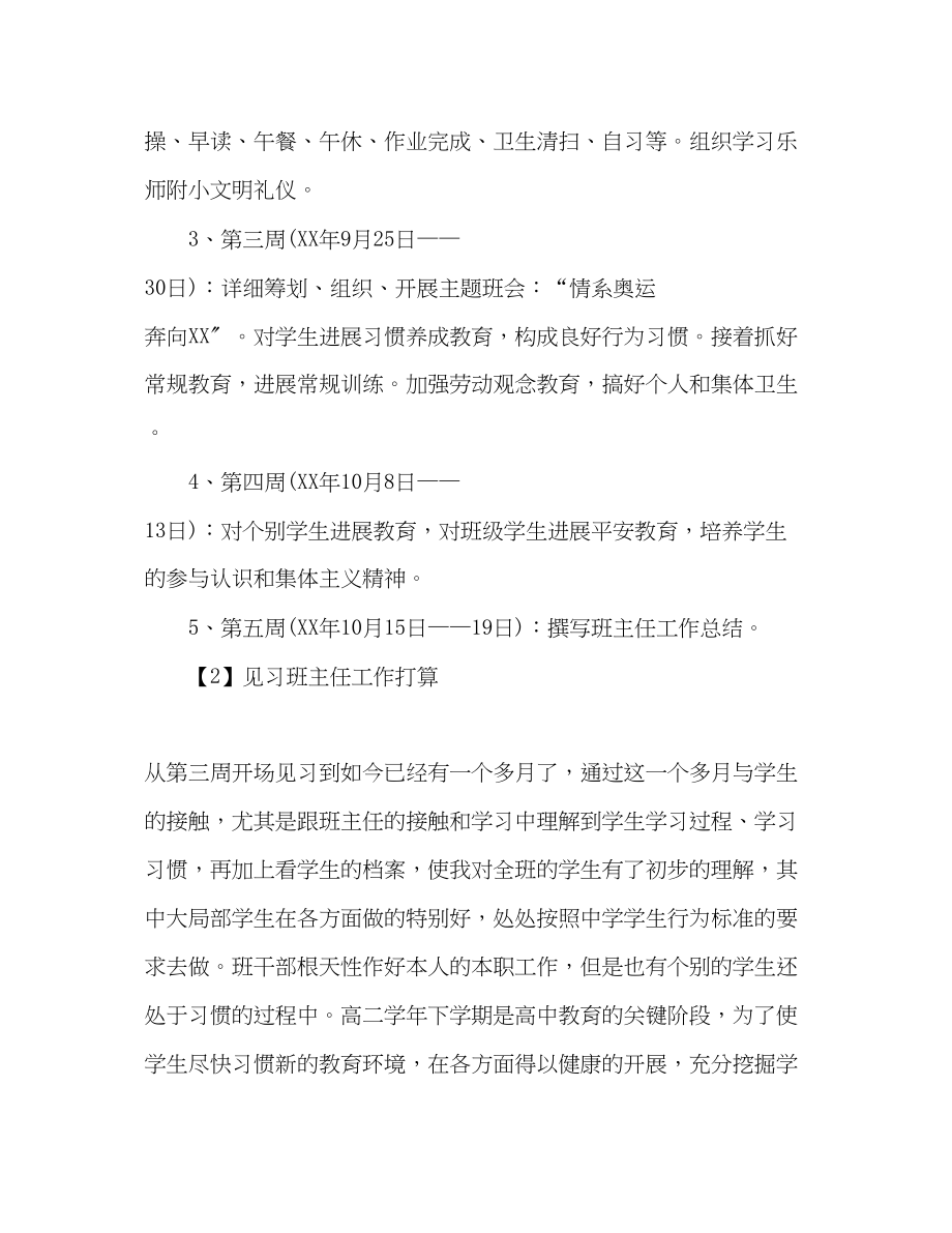 2023年实习班主任工作计划范文集锦.docx_第3页