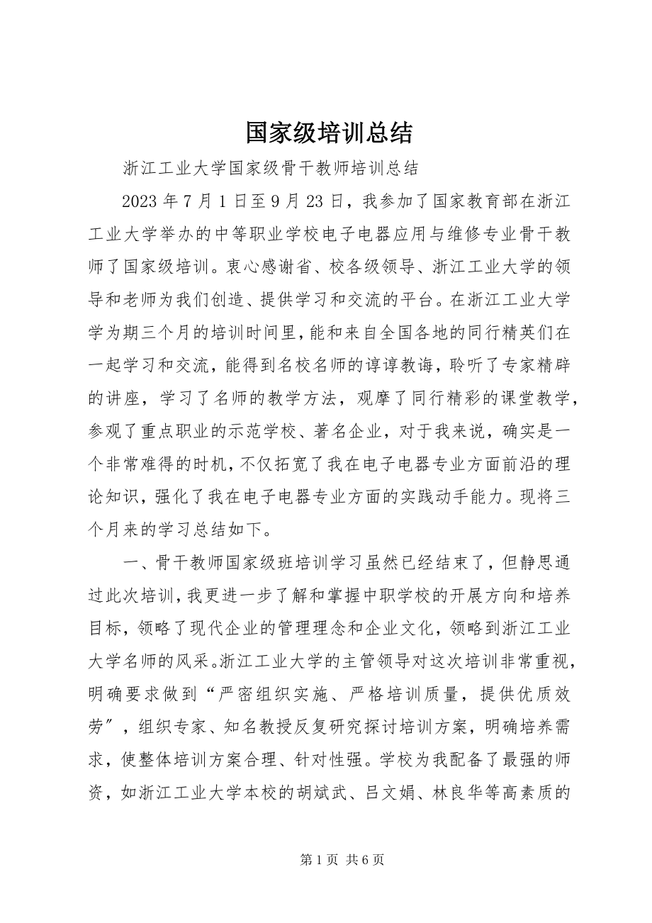 2023年国家级培训总结.docx_第1页