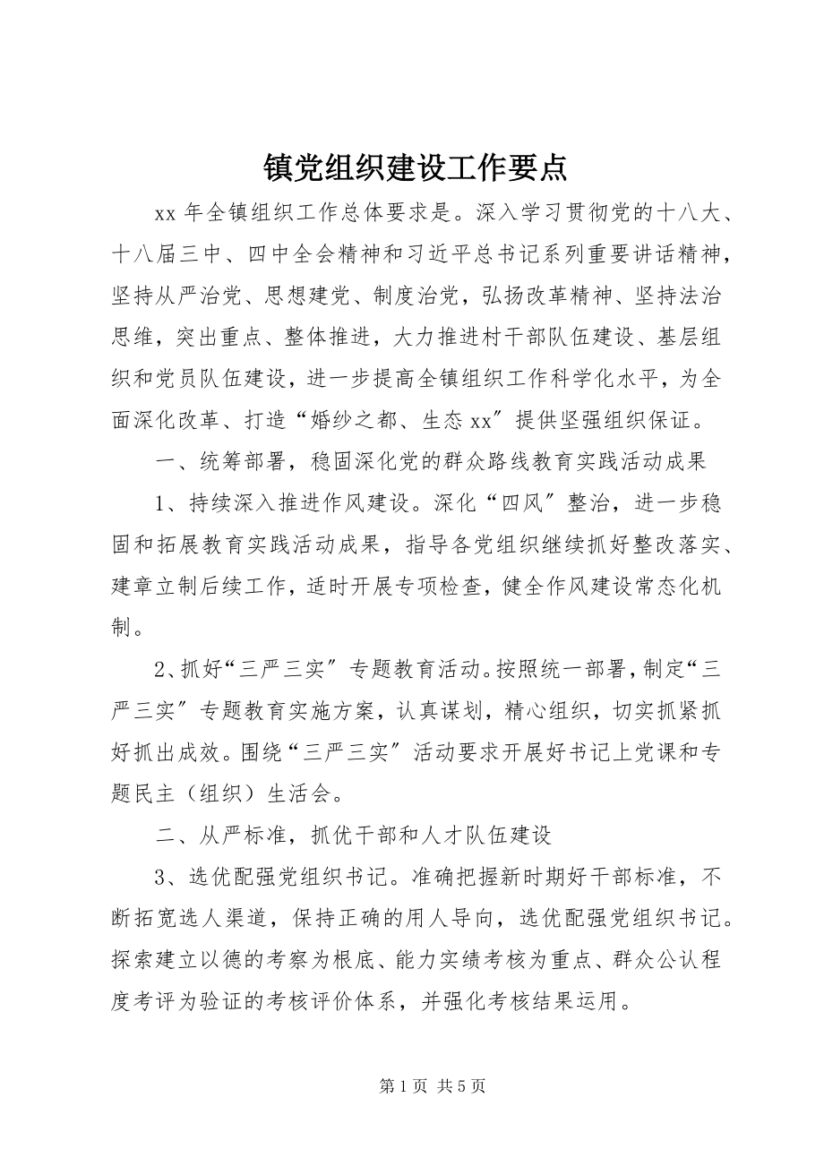 2023年镇党组织建设工作要点.docx_第1页