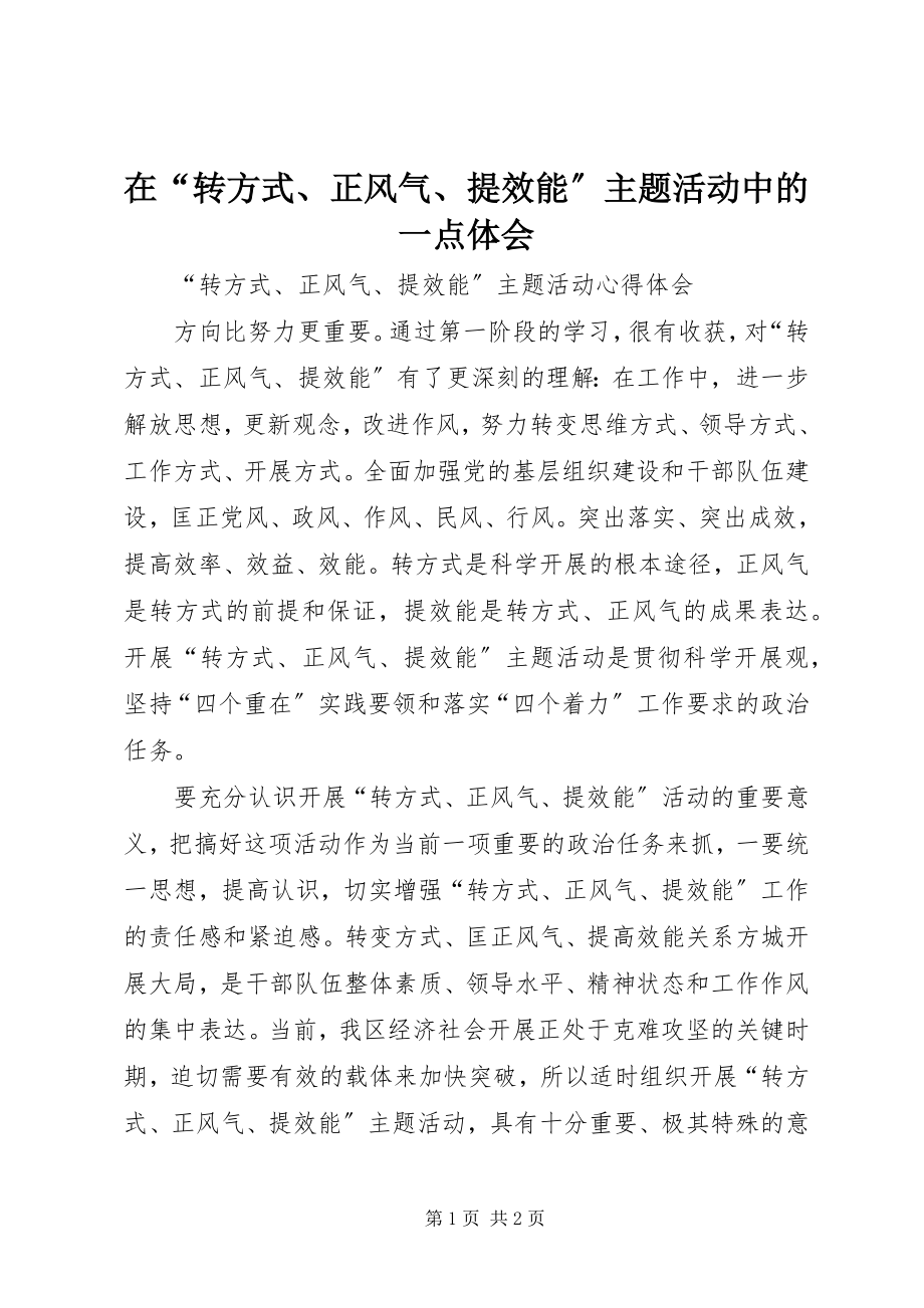 2023年在“转方式正风气提效能”主题活动中的一点体会.docx_第1页