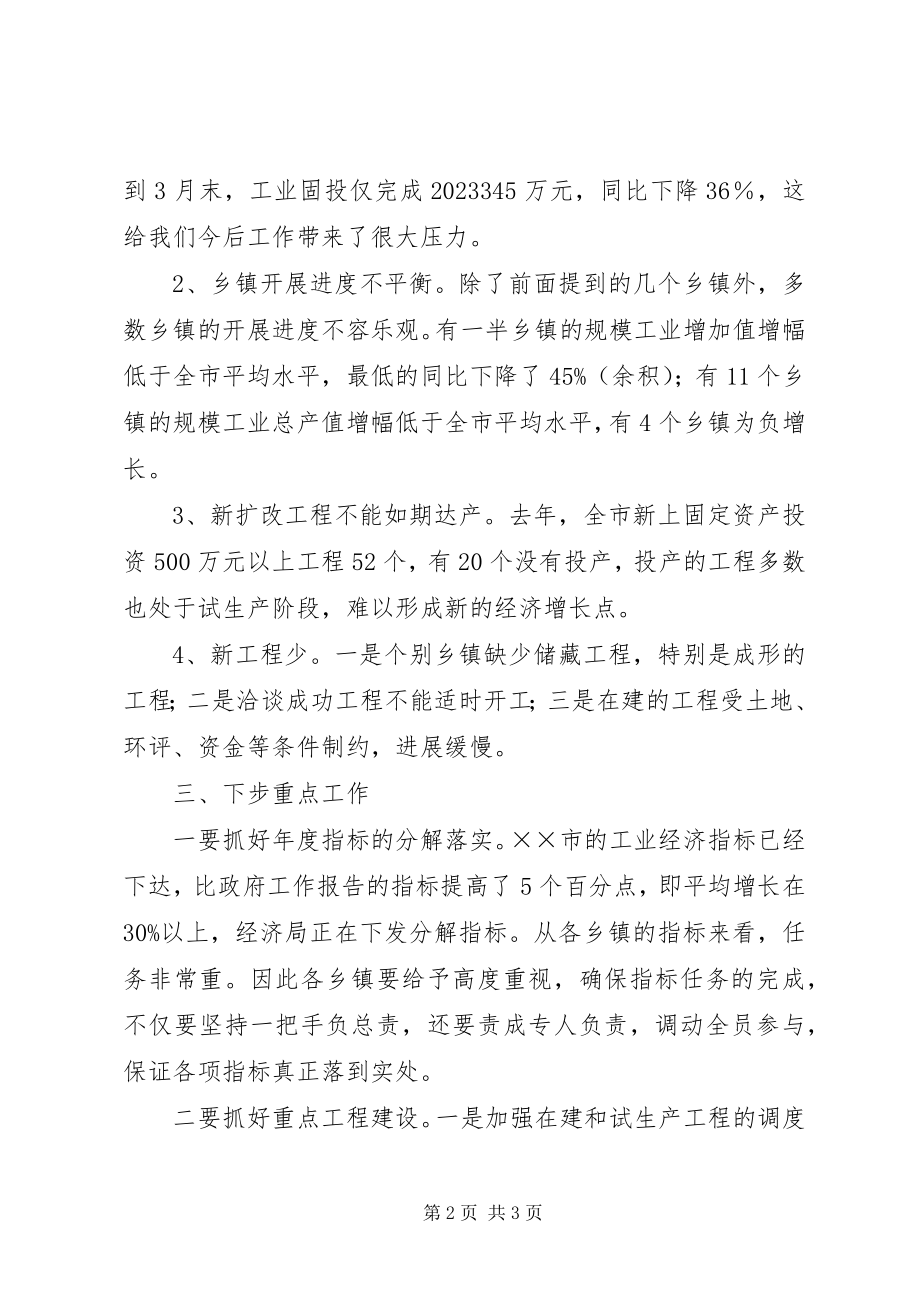 2023年工业经济调度会上的致辞提纲.docx_第2页