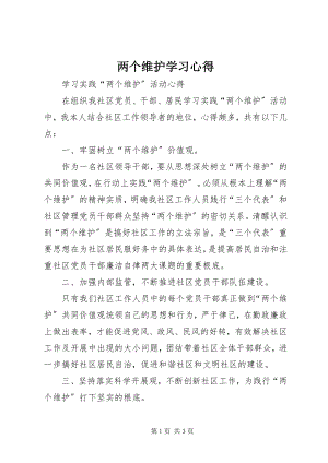 2023年两个维护学习心得.docx