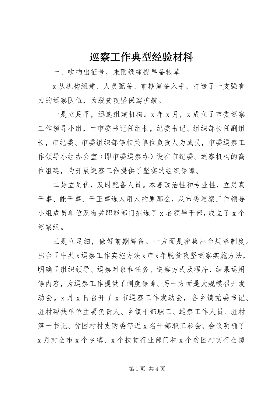 2023年巡察工作典型经验材料.docx_第1页