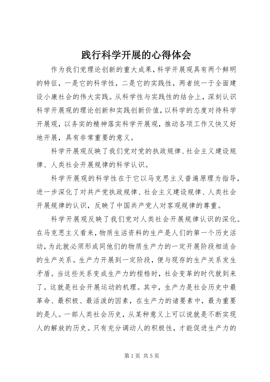 2023年践行科学发展的心得体会.docx_第1页