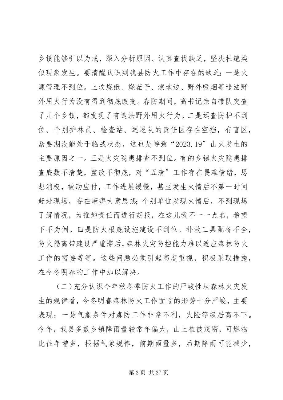 2023年全县秋冬季森林防火工作会议领导致辞稿.docx_第3页