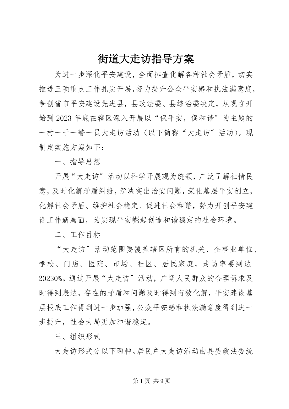 2023年街道大走访指导方案.docx_第1页