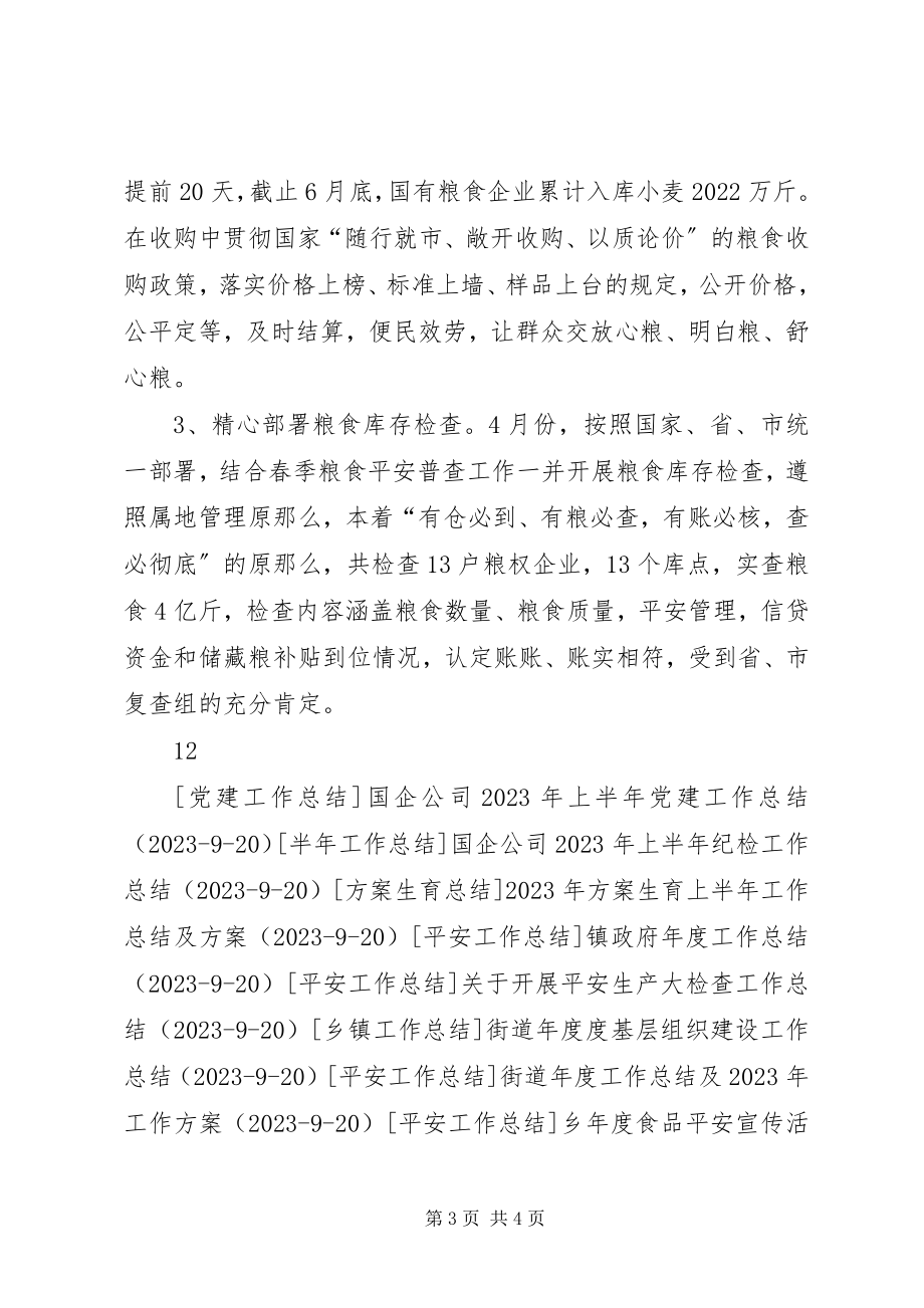 2023年粮食局度工作总结及工作设想.docx_第3页