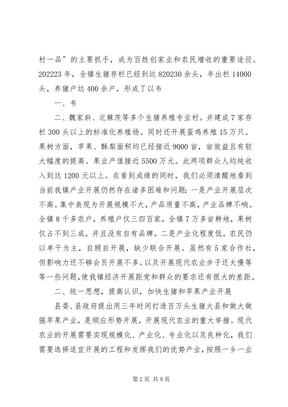 2023年在全镇发展农业特色产业动员大会上的致辞.docx_第2页