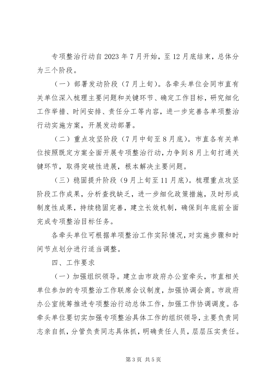 2023年整治“两难两多一长”改善营商环境专项行动方案.docx_第3页