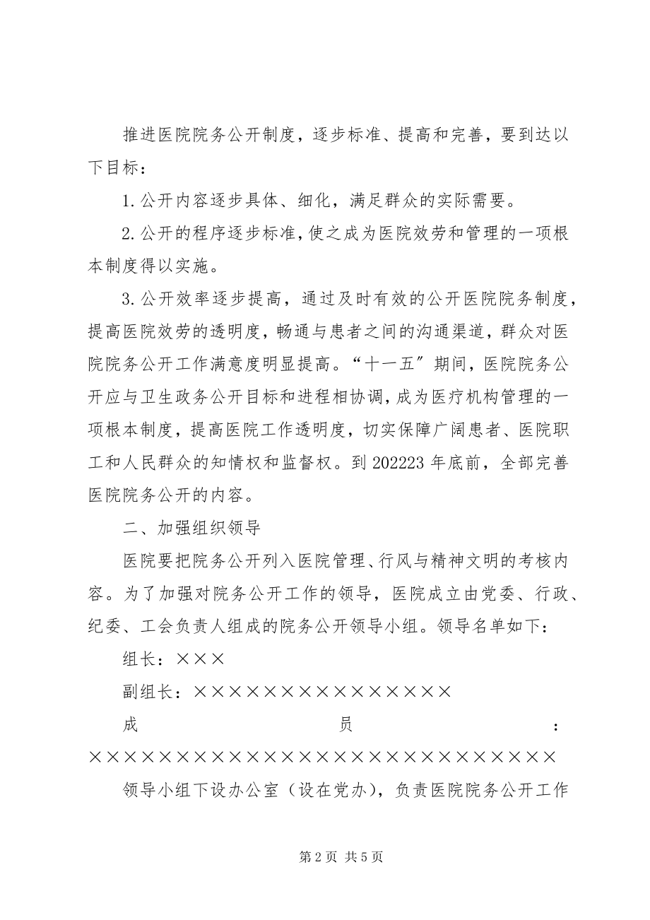 2023年医院院务公开的实施方案.docx_第2页