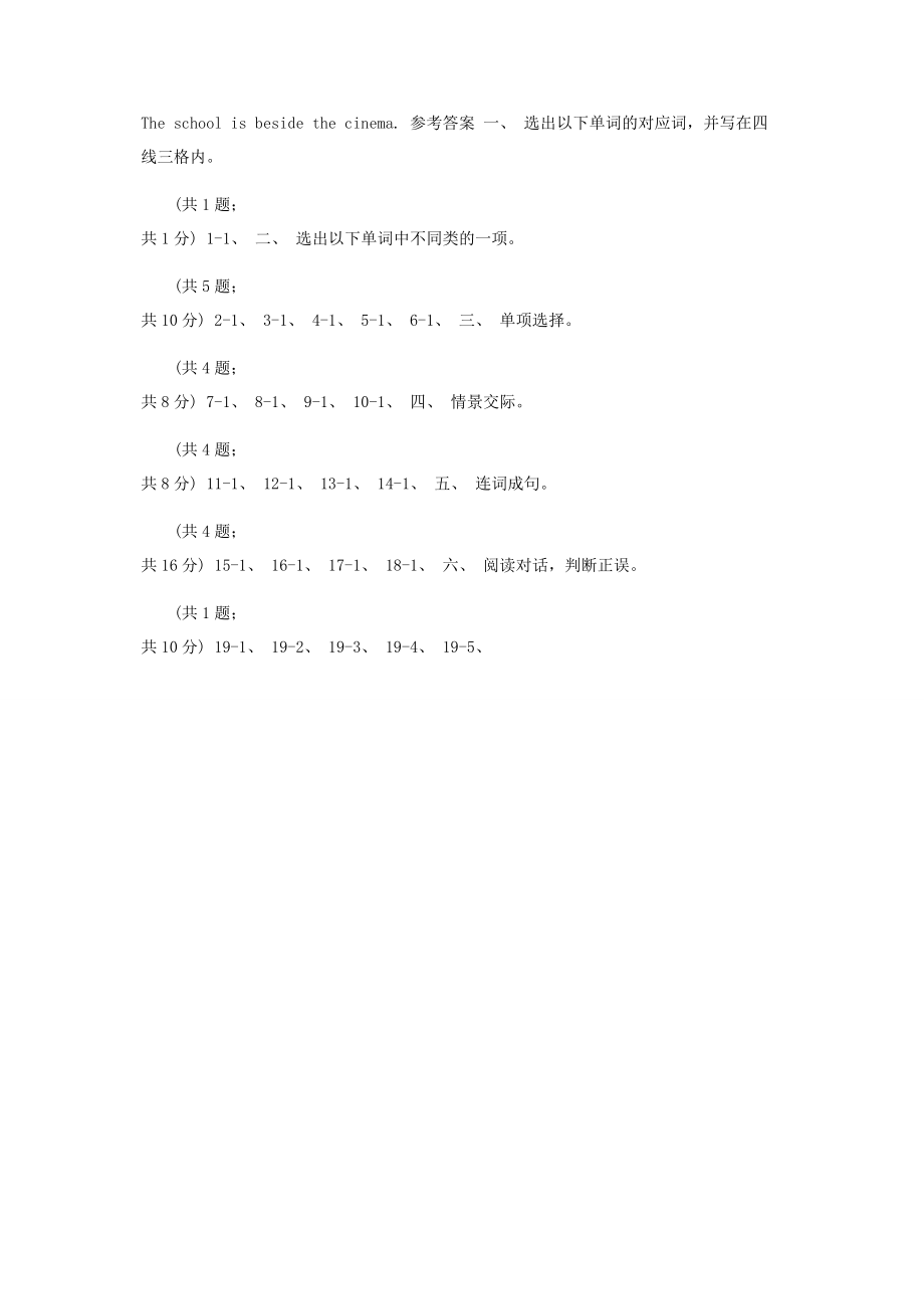 2023年人教版PEP小学英语三年级下册Unit2Myfamily单元测试A卷.docx_第3页