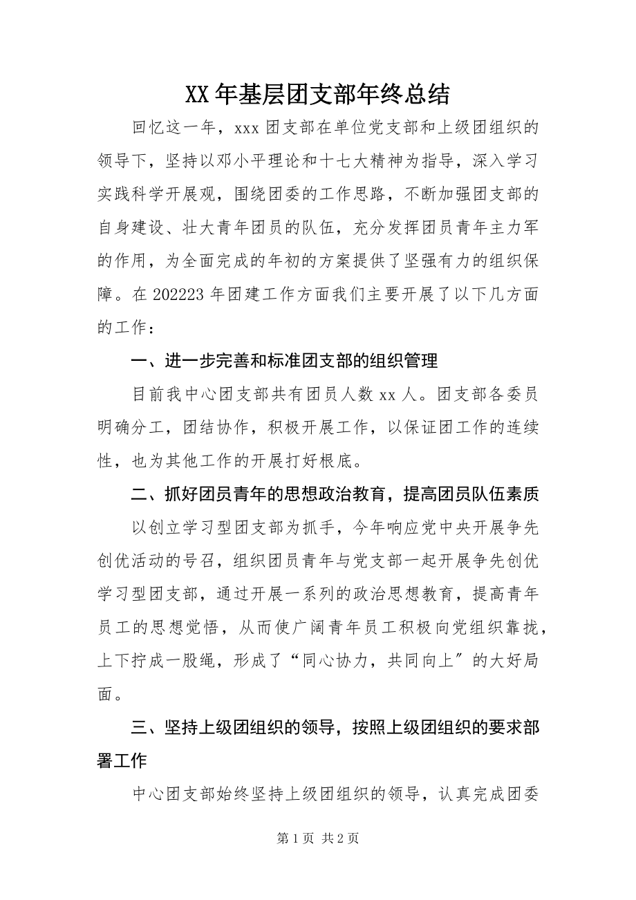 2023年基层团支部终总结.docx_第1页