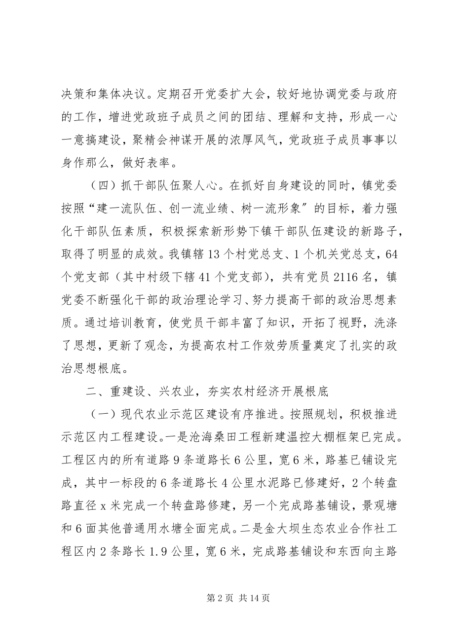 2023年镇人民政府上半年工作总结及下半年工作安排.docx_第2页