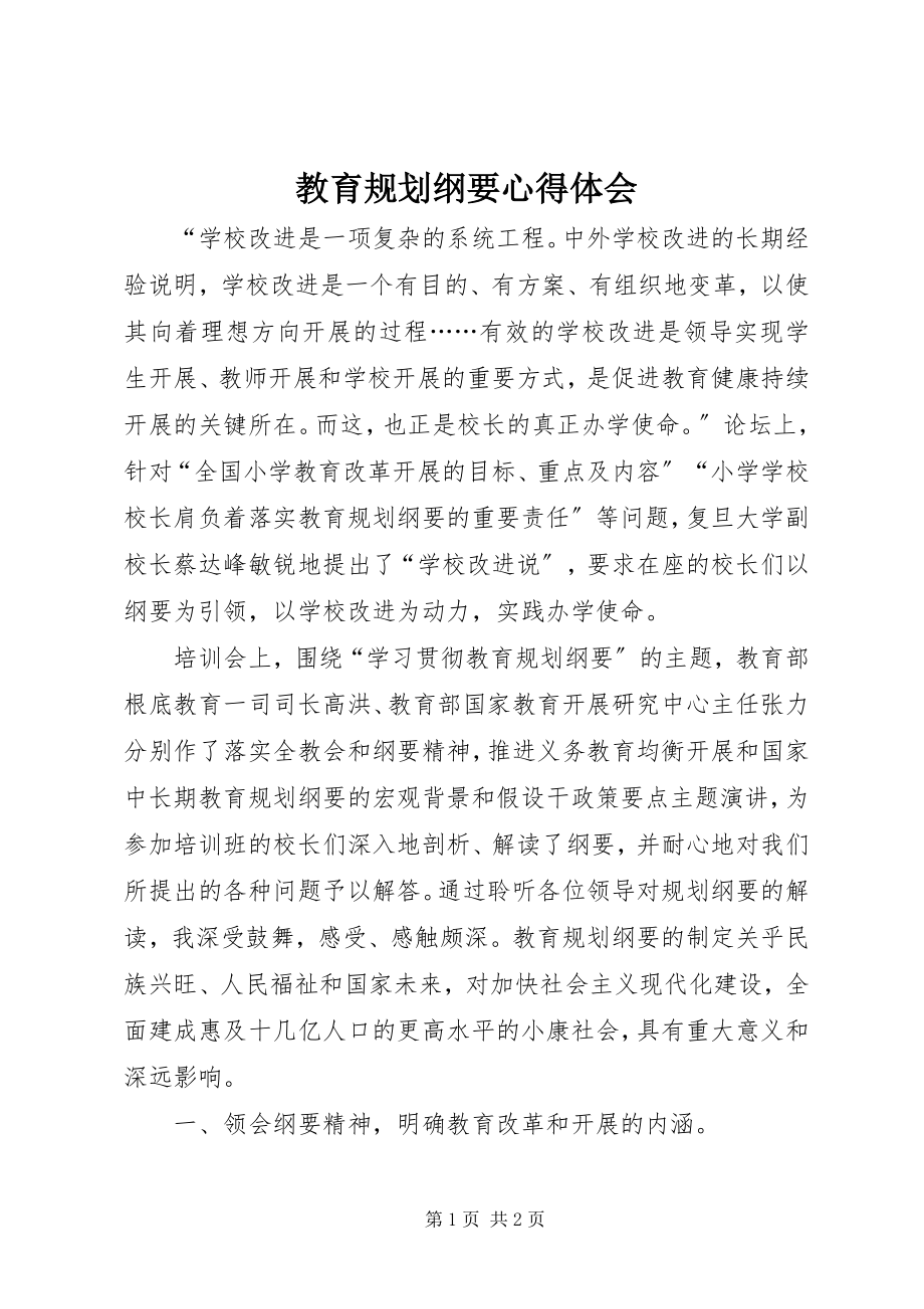 2023年教育规划纲要心得体会.docx_第1页