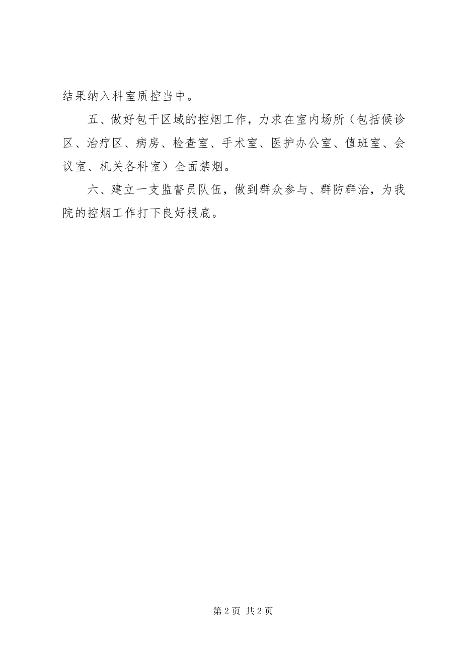 2023年医院健康教育控烟工作计划.docx_第2页