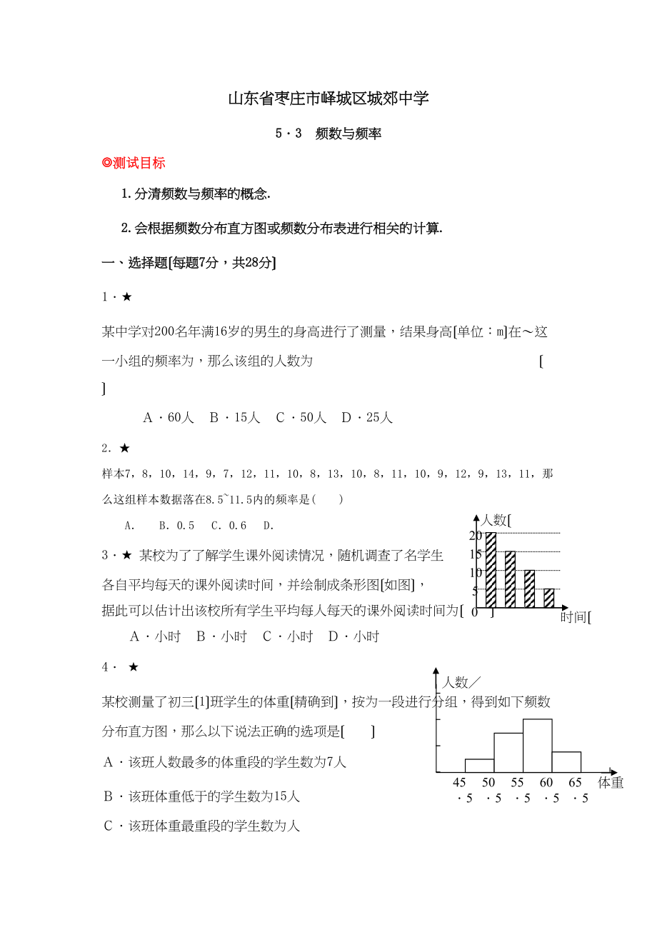 2023年山东枣庄峄城区城郊九年级单元测试.docx_第1页