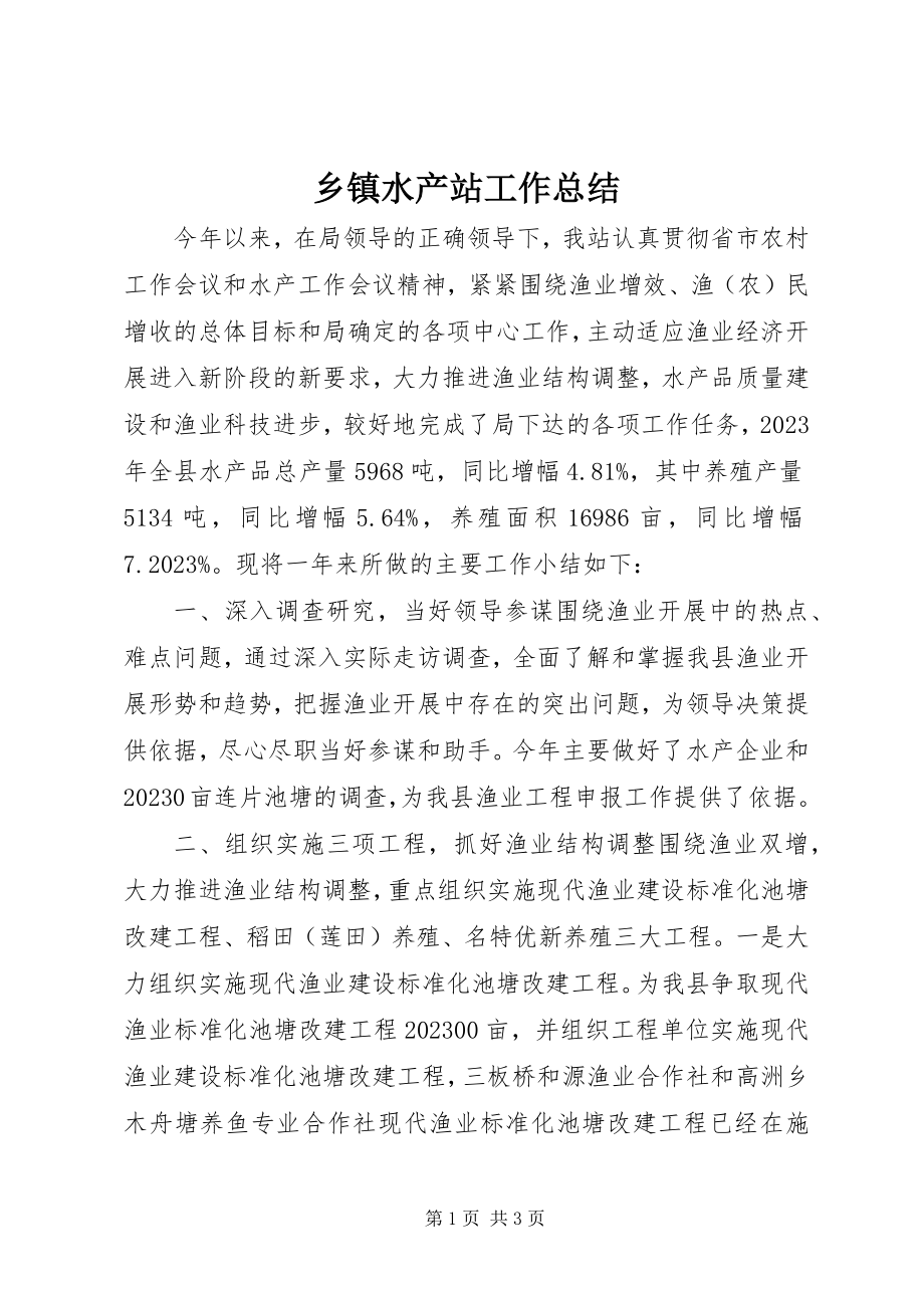 2023年乡镇水产站工作总结.docx_第1页