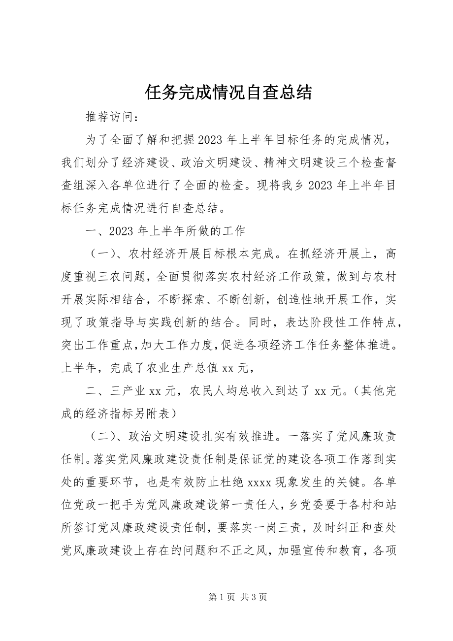 2023年任务完成情况自查总结.docx_第1页