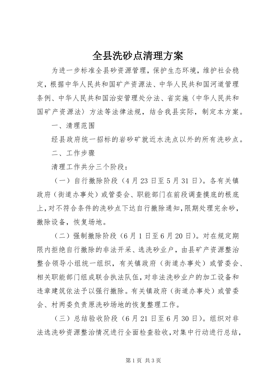 2023年全县洗砂点清理方案.docx_第1页