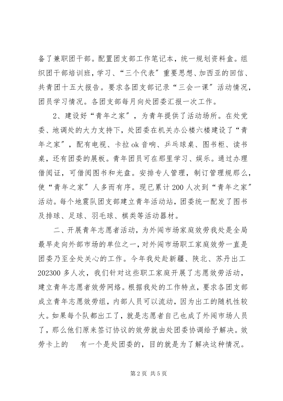 2023年X处团委度工作总结新编.docx_第2页