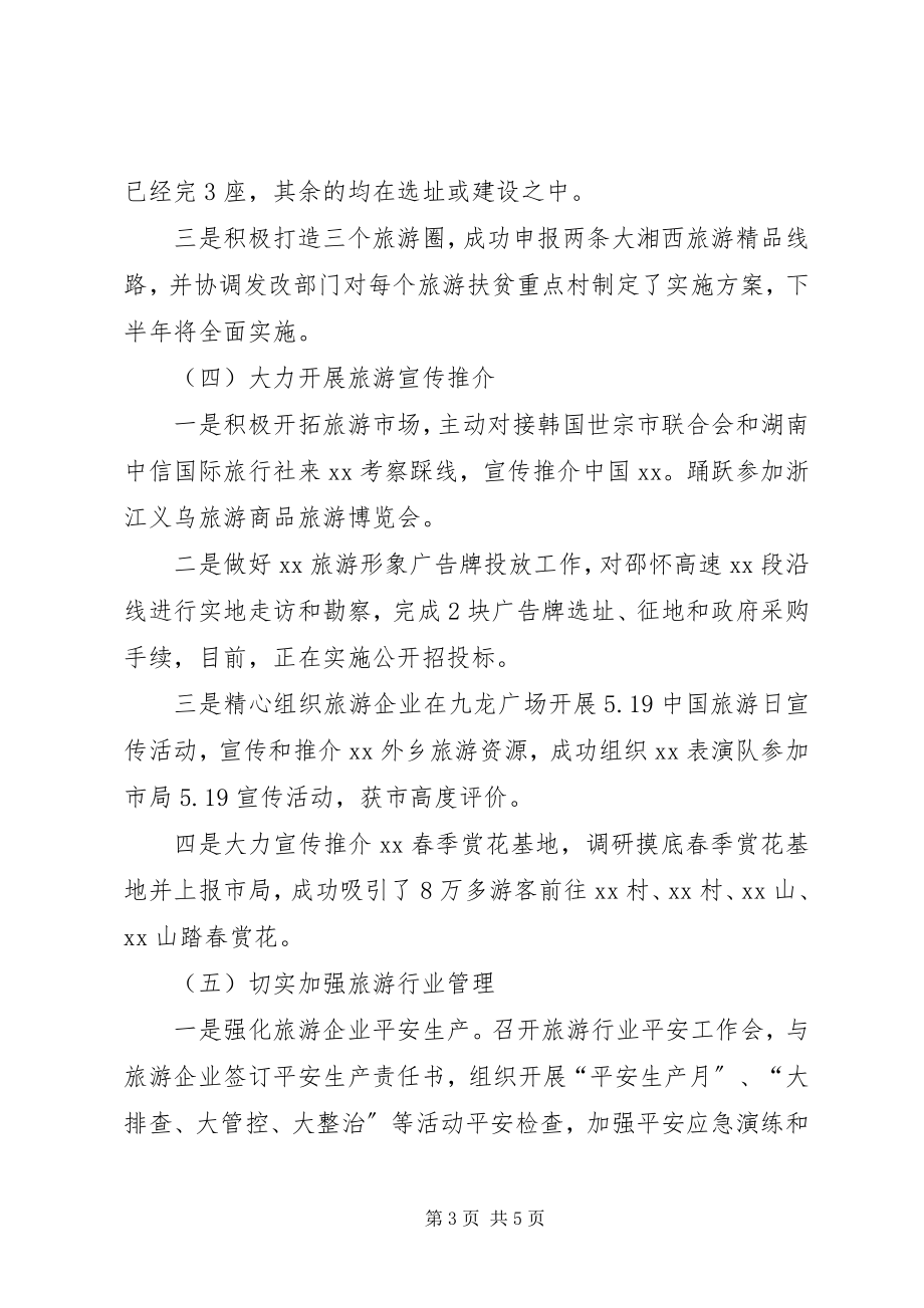 2023年县旅游局上半年工作总结及下半年工作计划.docx_第3页