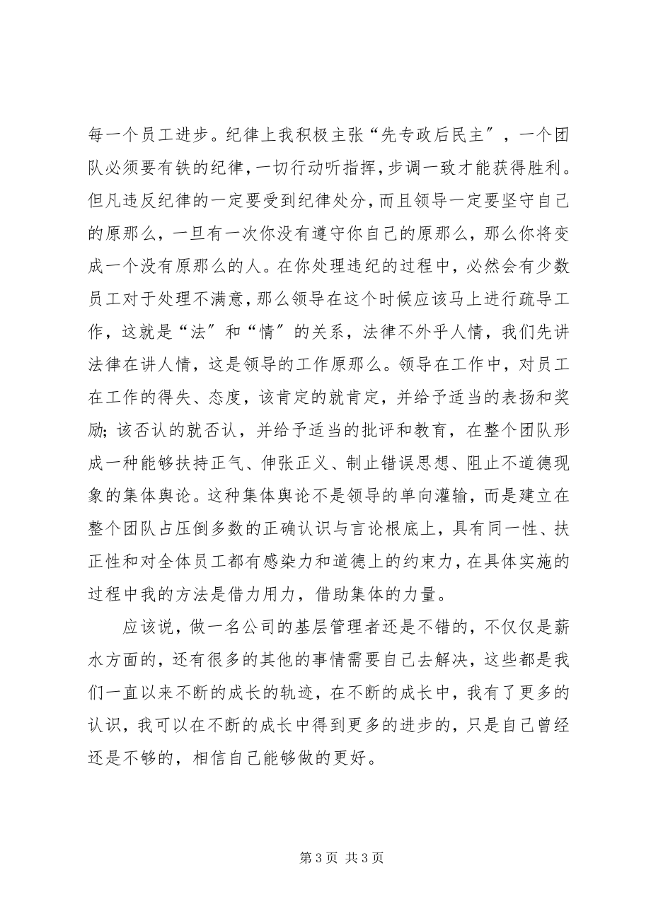 2023年公司基层管理者个人工作总结.docx_第3页