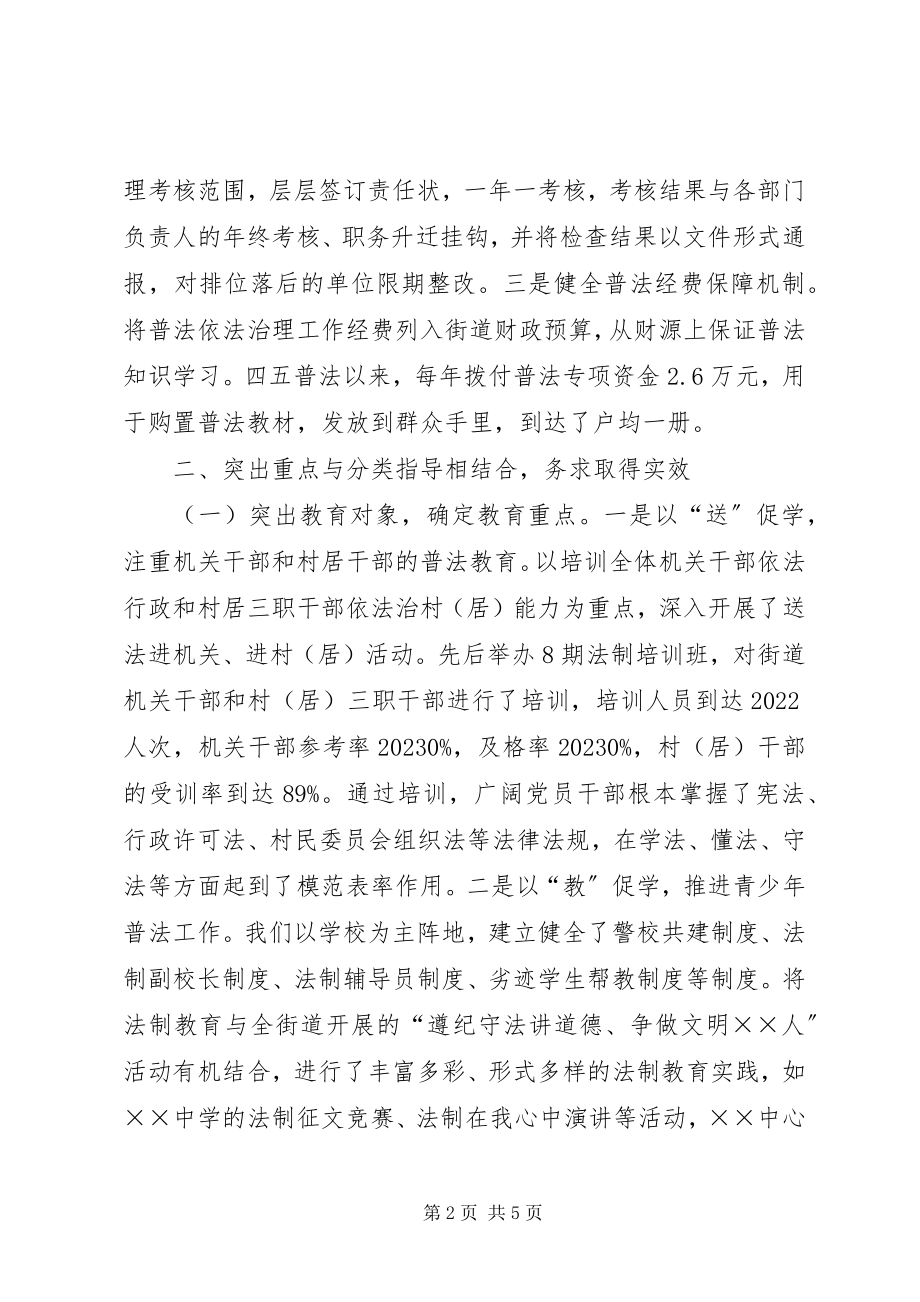 2023年街道普法依法治理工作经验.docx_第2页