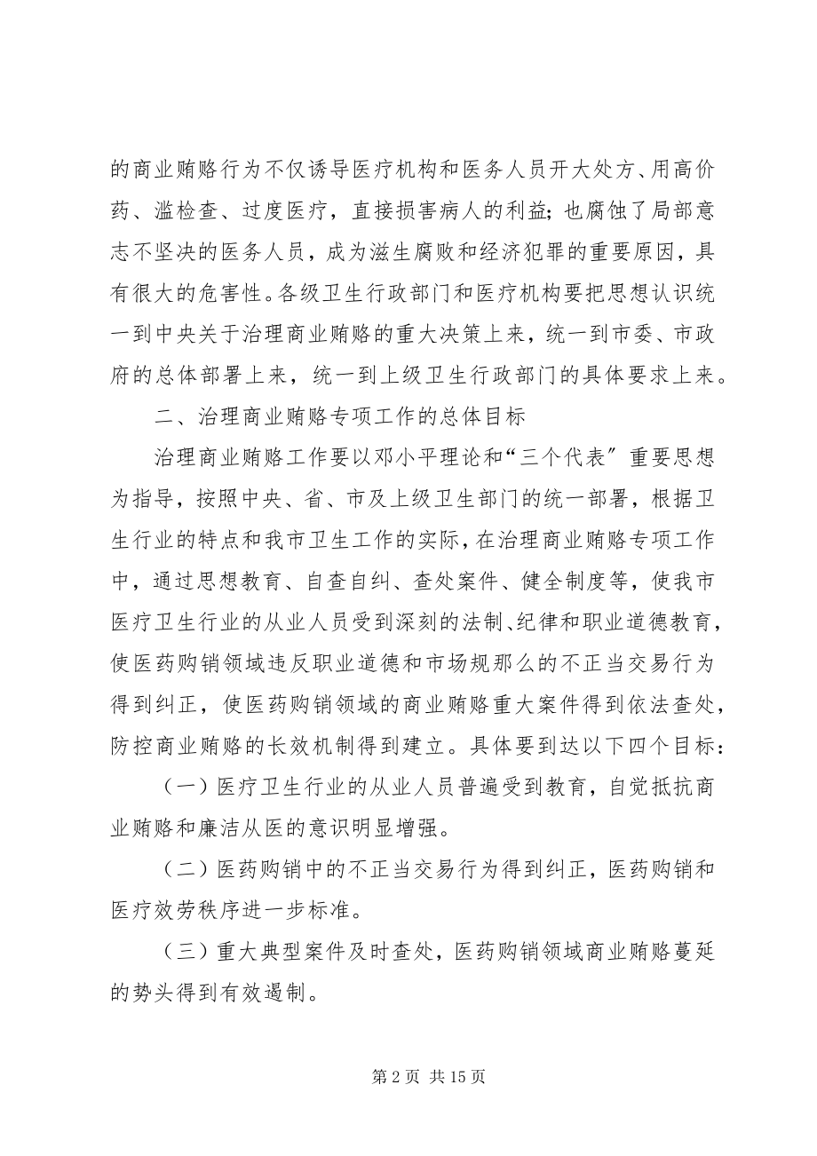 2023年市卫生局治理商业贿赂专项工作实施意见.docx_第2页