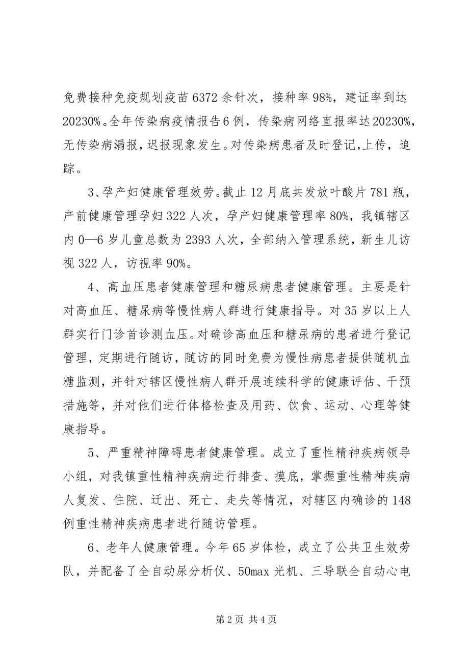 2023年基层医院公共卫生工作总结及度工作计划.docx_第2页