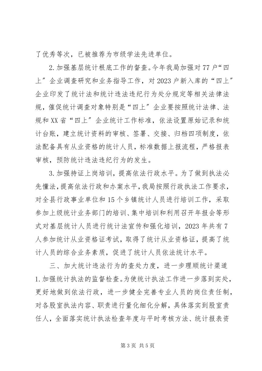 2023年乡镇统计局年度统计法治工作总结.docx_第3页