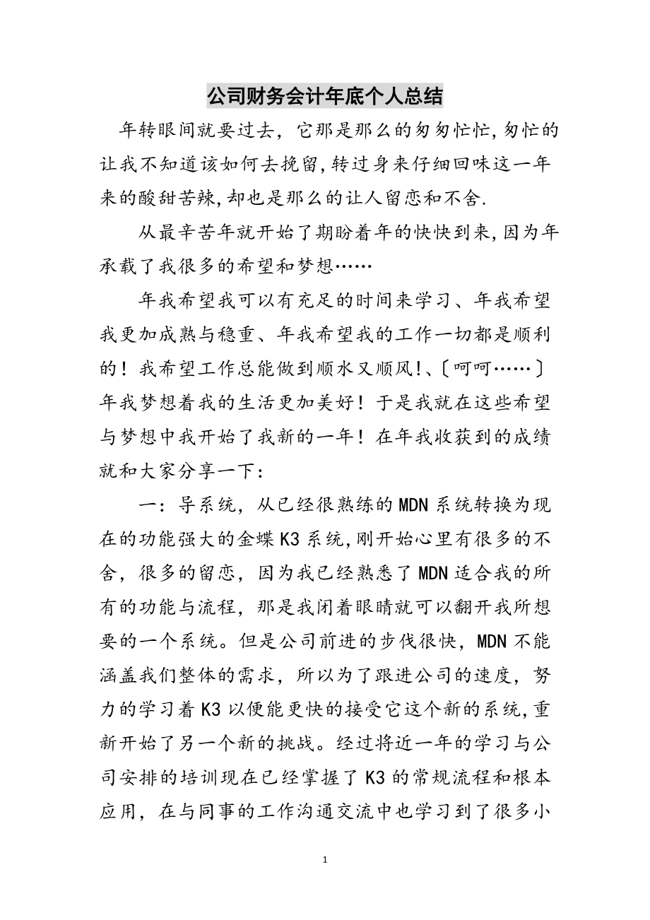 2023年公司财务会计年底个人总结范文.doc_第1页