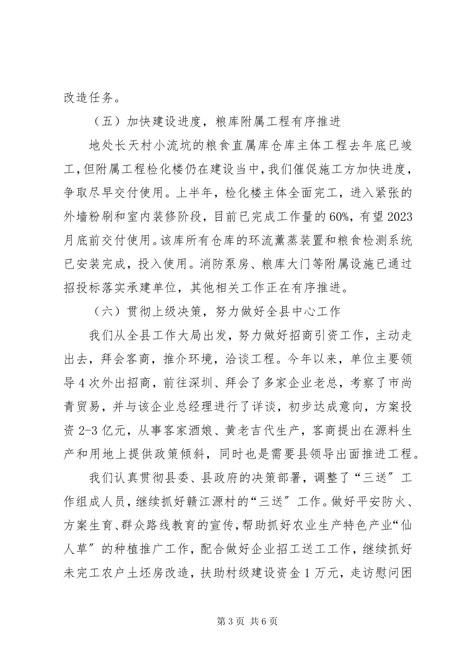 2023年粮食流通服务中心半工作总结.docx_第3页